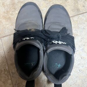 Gray Sneakers with Black Laces